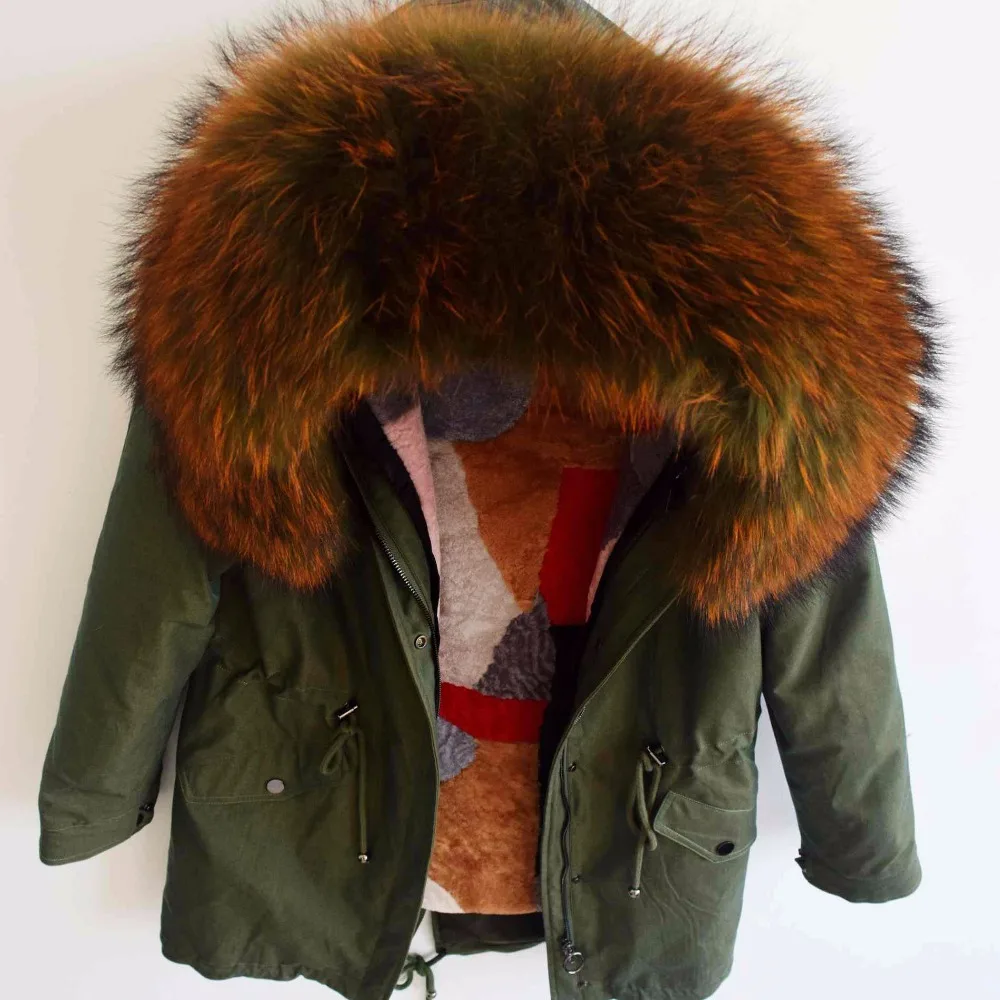 Women Natural Raccoon Dog Fur Jacket Parkas Winter Warm Thick Genuine Coat Long Waistcoat Female Fluffy Coats | Женская одежда