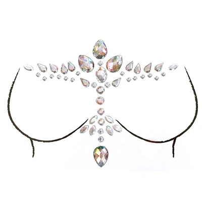 47 Nipple Cover Crystal Bra Stickers Adhesive Diamond Beads Breast Pasties Shiny Tattoo Sticker Bra Accessories Bra Pad Stickers - Цвет: 47