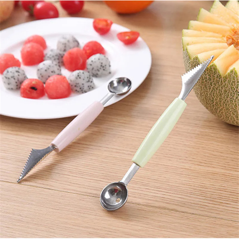 Горячая Распродажа 2 в 1 нож для резьбы виде фруктового шара из нержавеющей стали