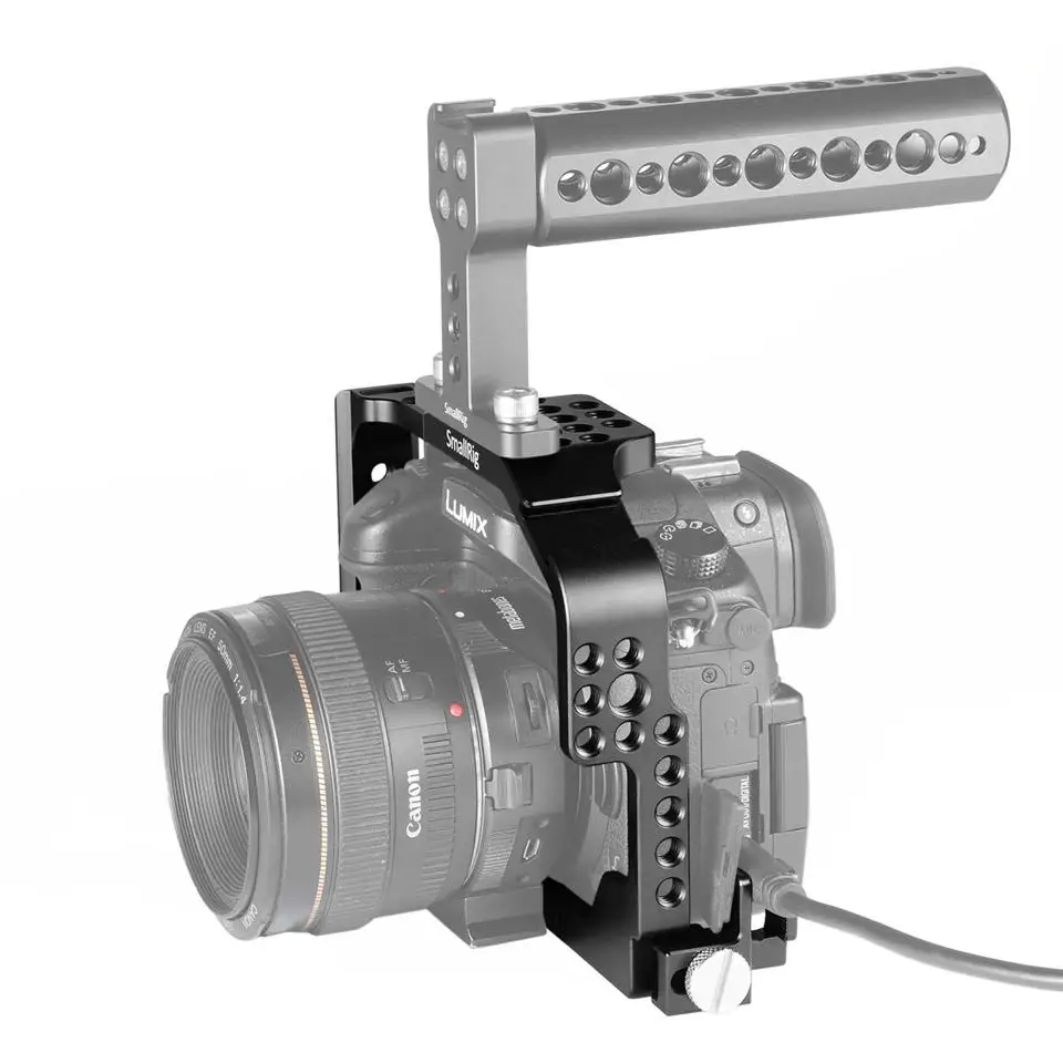 Клетка для профессиональной камеры SmallRig для Panasonic Lumix GH4/GH3 со встроенным боковым Рельсом Nato и HDMI lock-1585