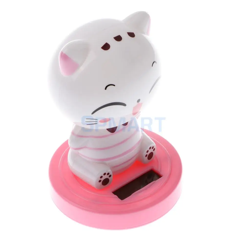 Детская Солнечная приведенная в действие кивая головой котенка животных