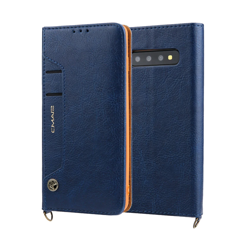 For Samsung Galaxy S10 Wallet Case Multifunction Flip Card Stand Smart Phone Bag Cover for Plus Full Protective | Мобильные телефоны