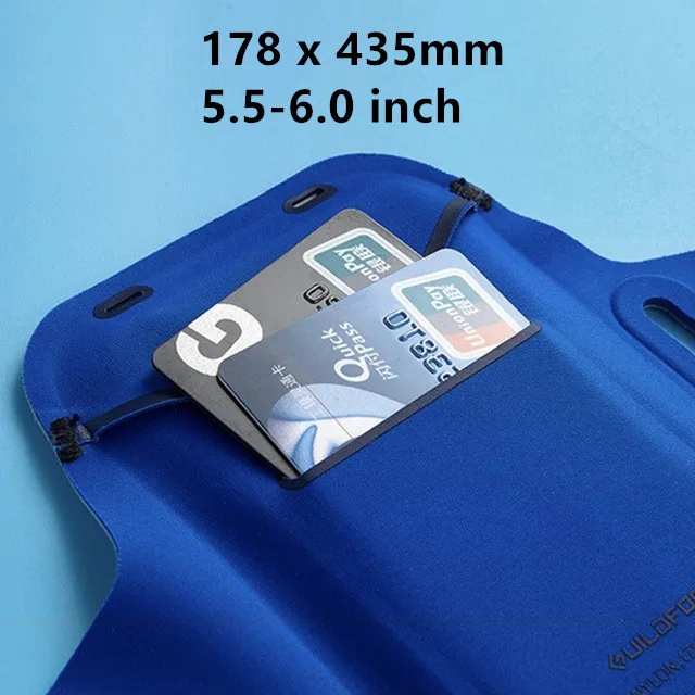 blue large size Xiaomi Guildford 4,7-6 дюймов водонепроницаемый спортивный нарукавник с сенсорным экраном портативный дышащий открытый бег тренажерный зал нарукавник сумка - Цвет: blue large size