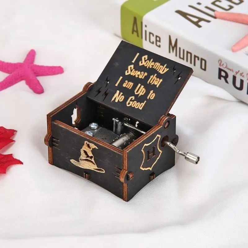 Винтажная деревянная ручная музыкальная шкатулка изысканная элегантная