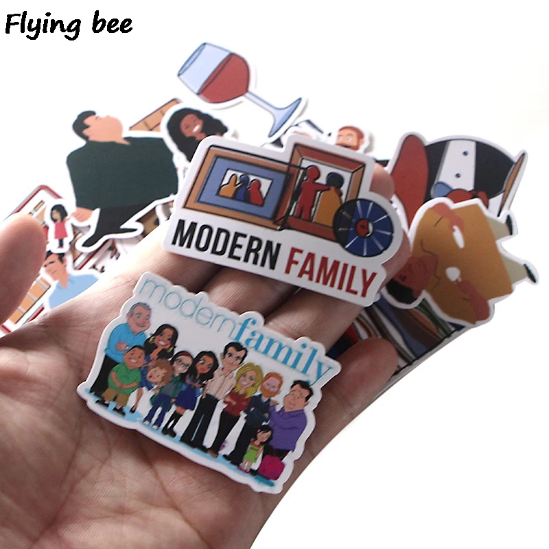 Забавные Семейные стикеры Flyingbee 24 шт. водостойкие Стикеры сделай сам для ноутбука