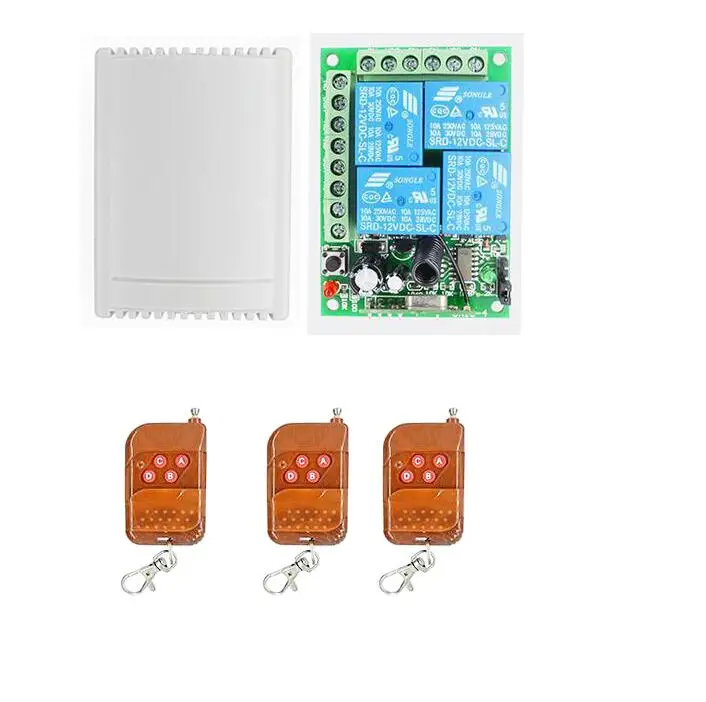 433 МГц DC12V 4CH передатчик пульт дистанционного управления Diy комплект +