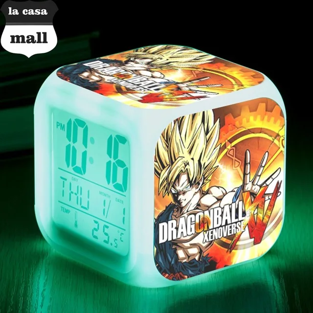 Темно-синий Повтор wekker часы Dragon Ball будильник светодиодный reloj despertador детские часы цифровые часы многофункциональная лампа подарки+ коробка - Цвет: Темно-синий