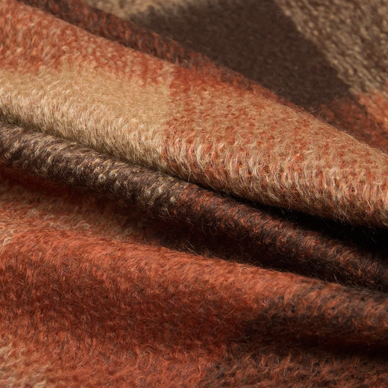 Angora Mohair Cashmere Fabric Yarn-dyed Plaid Warm Coat 150cm Winter Wool Cloth | Дом и сад