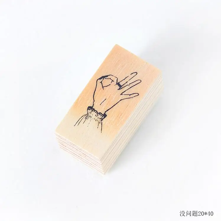 Творческие жесты студенческие Детские штампы DIY Деревянные и резиновые штампы для скрапбукинга Канцелярские Декоративные Скрапбукинг Стандартный штамп - Цвет: 3