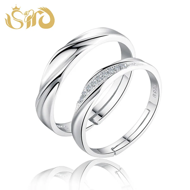 2018 Новая мода Серебряный цвет Пара Кольца для мужчин и женщин свадебные полосы