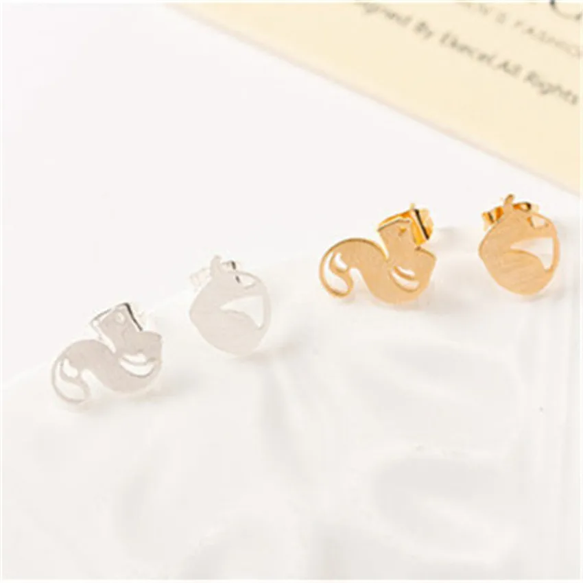 2017 Pendientes Mujer Moda колошения Нержавеющая сталь цвета: золотистый серебристый Цвет