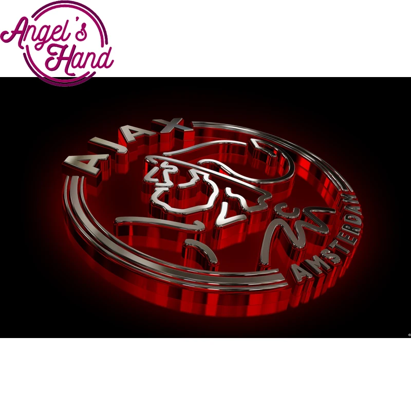 5d diy Алмазная вышивка камни в форме ромба круглый дрель AJAX футбольный бейдж