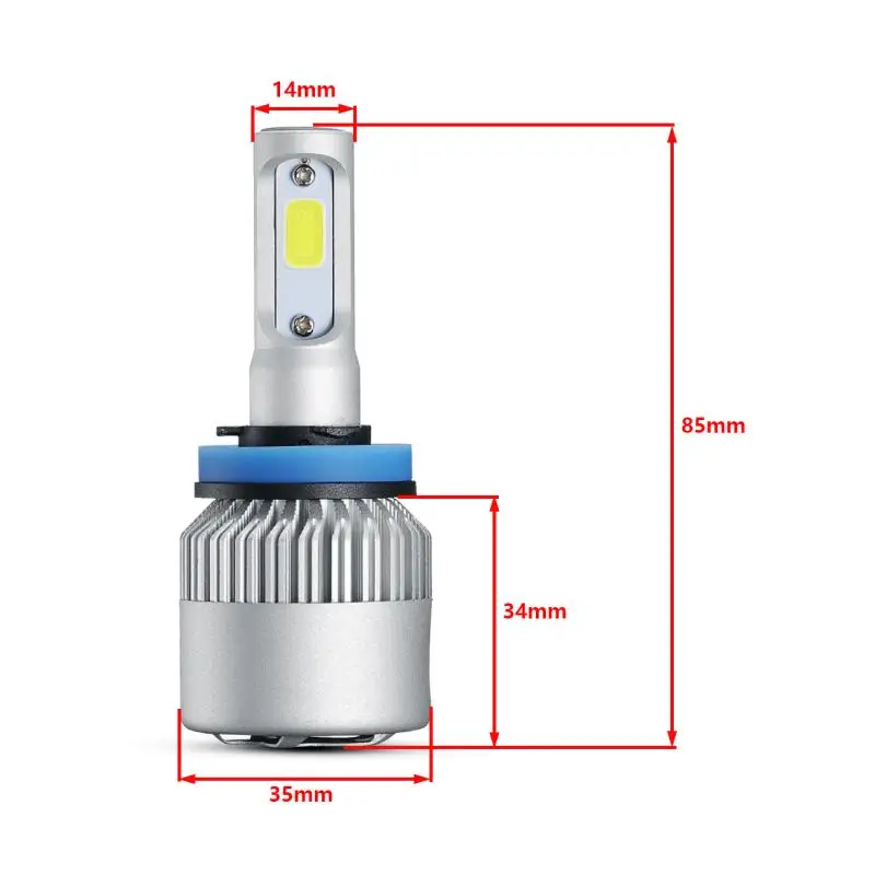 Oslamp S2 серия светодиодный фонарь h11 COB чипы Автомобильные фары Однолучевые лампы