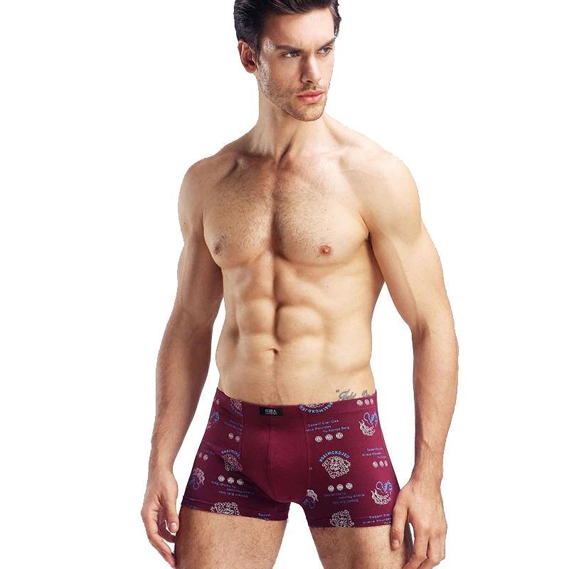 2017 New European Extra Large Size Men's Boxer Shorts Breathable Mens Modal Underwear L~6XL 4pcs/Lot De Marca Xmas Gift Hot Sale | Мужская