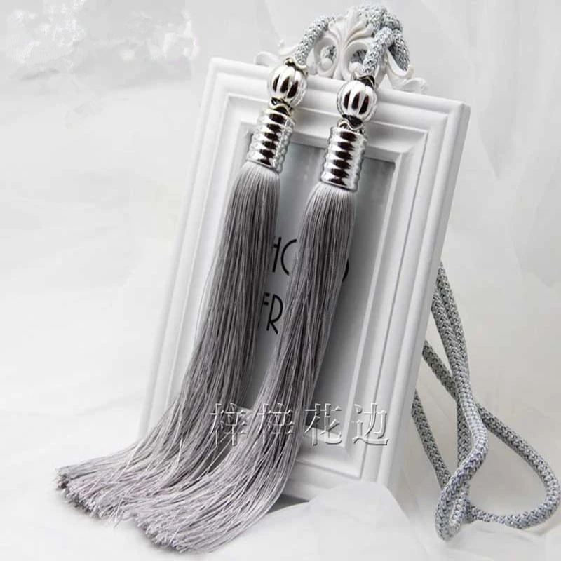 Серые занавески Висячие шарики ручная работа аксессуары зажимы кисточки Tieback Holder