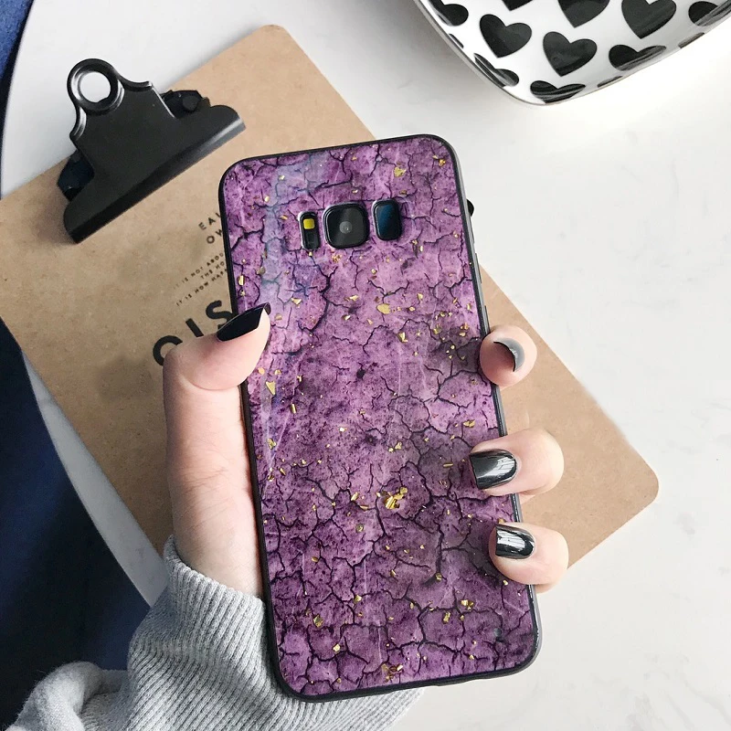 Роскошные мраморные чехлы для телефонов Samsung Galaxy S7 edge S9 S8 Plus Note 9 8 Мягкая
