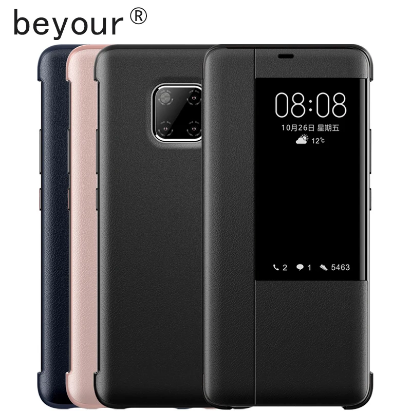 Оригинальный кожаный флип чехол beyour для Huawei Mate 20 Pro X 9 10 P30 P20 lite P10 Plus Smart Touch View