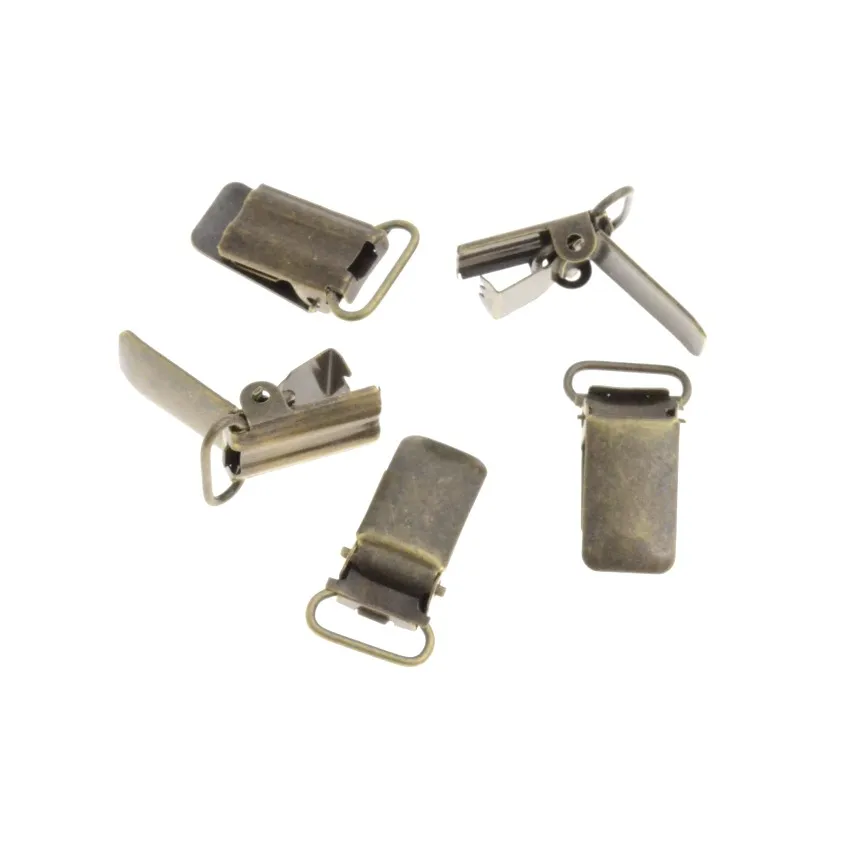 

MIAOCHI DIY 5PCs Lead Free Metal Suspender Pacifier Clips With Plastic Craft Sewing Tool 18x34mm