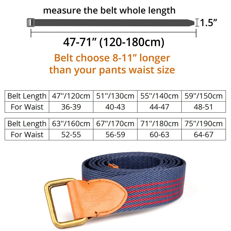 Ремень Drizzte мужской 170 см 67 дюймов с двумя кольцами|canvas belt|men beltbelt belt |