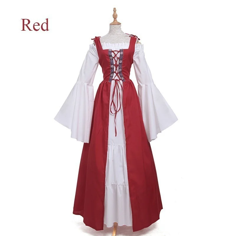 Женское платье Vestidos Verano 2018 бандажный корсет Средневековый Ренессанс винтажные
