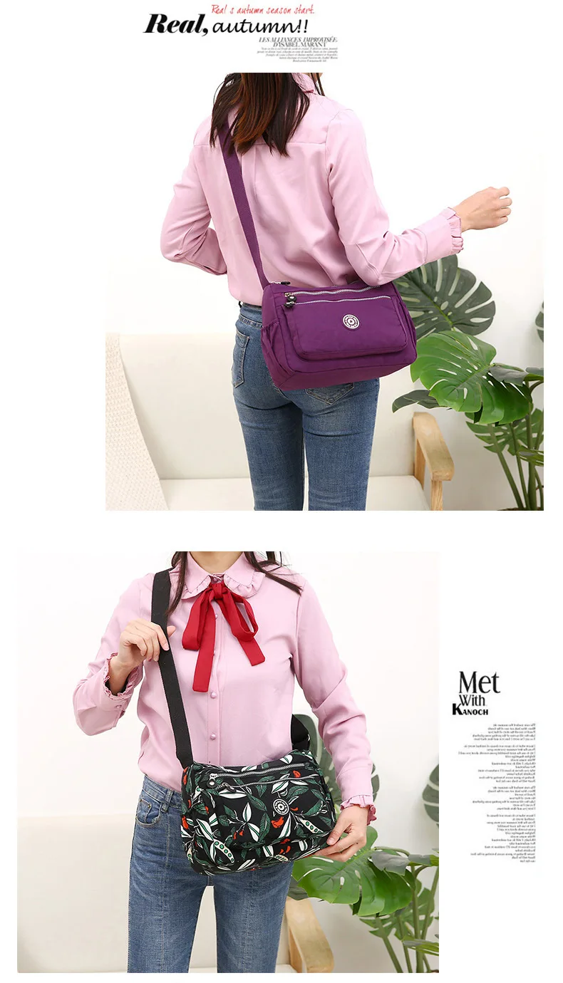 Multi-functional Women's Shoulder Bag Casual Crossbody Bag Nylon Waterproof Women Bolsa Messenger Bag Female Travel coin purse