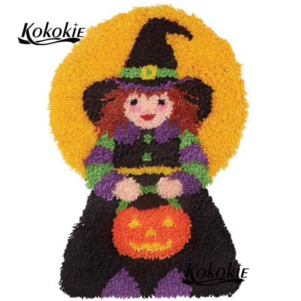 

Halloween 3d printed canvas accessories crochet tapis needle for carpet embroidery diy latch hook kits rug tapestry kits