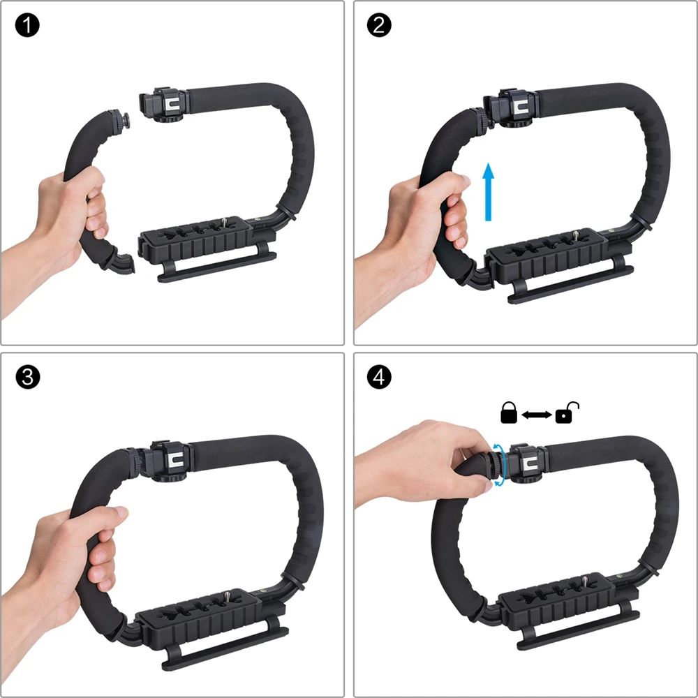C-shape Ручной Стабилизатор камеры держатель рукоятки видео Steadicam крепление для