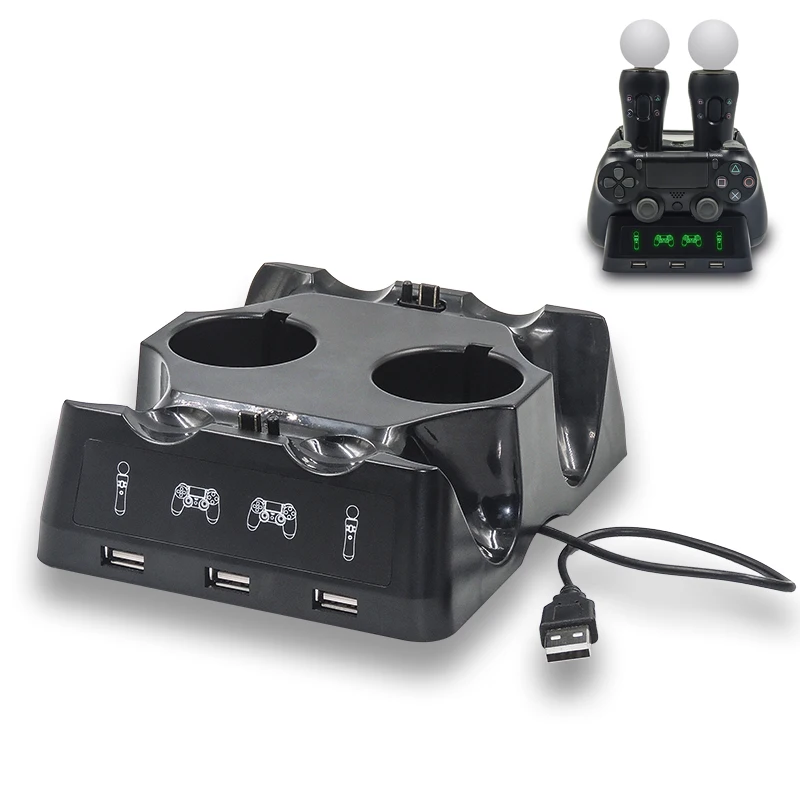 Новый обновленный PS4 Move Motin контроллеры зарядное устройство 7 в 1 Зарядная Станция