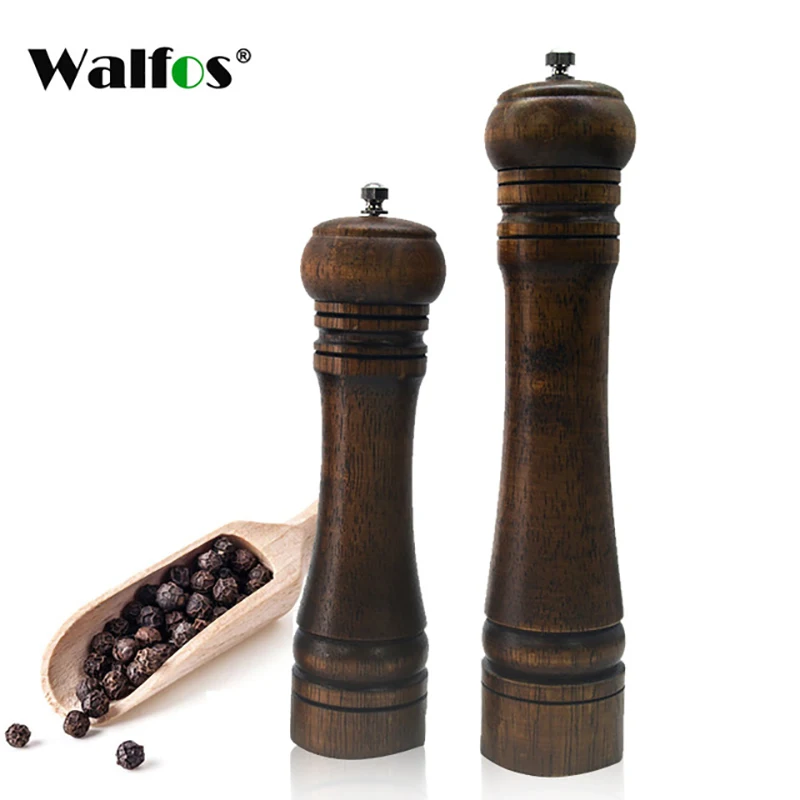 WALFOS мельница для соли и перца кухонные инструменты из твердой древесины с