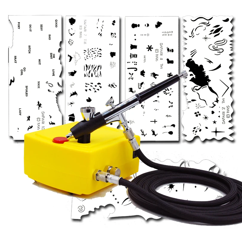 Colopaint Аэрограф Для ногтей воздушный компрессор система комплект с для дизайна
