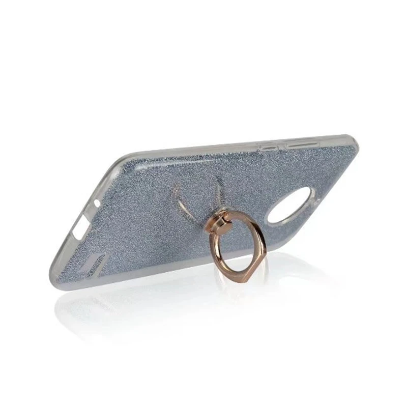 For MOTO E4 XT1762 XT1772 Case Transparent Soft TPU Glitter Metal Ring back cover Plus XT1773 phone case |