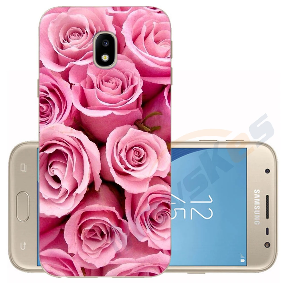 38 Чехол для телефона для samsung Galaxy J5 EU J530 J530F Мягкий Силиконовый ТПУ Защитное приспособление в виде цветка чехол для samsung J3 EU J330 бампер - Цвет: 38