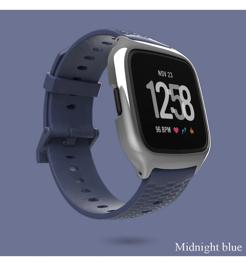 Mijobs Мягкие силиконовые сменные спортивные часы-браслет ремешок для Fitbit Versa Замена Smartwatch Браслет