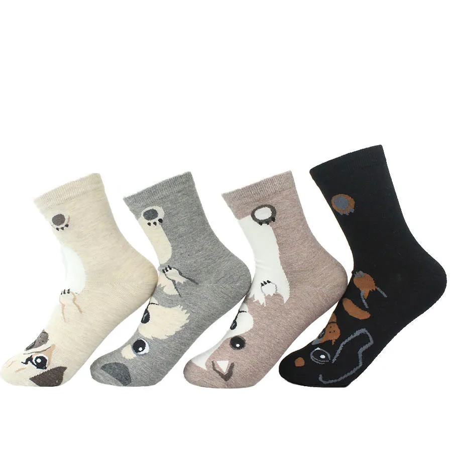 Милые носки [EIOISAPRA] в стиле Харадзюку с изображением собаки/Мопса|Носки| |