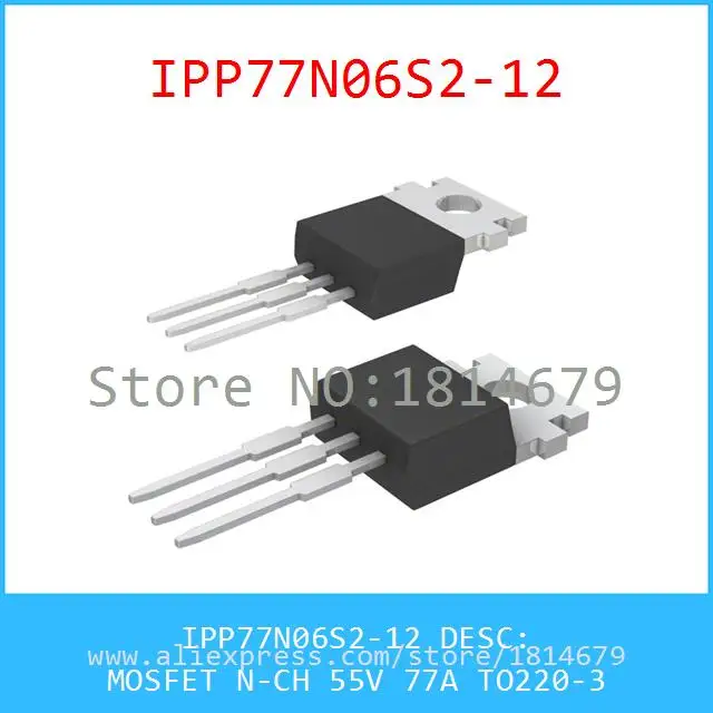 Бесплатная Доставка 3 Шт./лот IPP77N06S2 12 MOSFET N CH 55 В 77A TO220 77N06 IPP77N06|free shipping dance|free new eggfree
