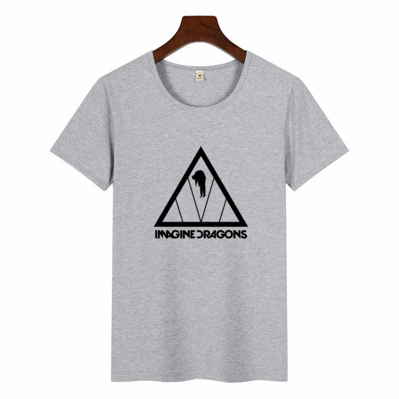 Summer Female Imagine Dragons Korean Style TShirt O-neck Hipster ShortSleeve Tops Unisex Streetwear Graphic Tees Women Harajuku