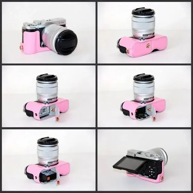 Новинка чехол для фотоаппарата FUJIFILM FUJI из искусственной кожи XA1|leather half case|half