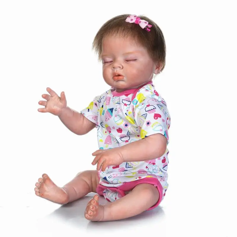 Кукла реборн силиконовая 55 см 22 дюйма|silicone reborn|newborn baby dollreborn sleep |