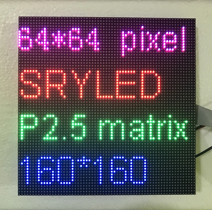 64x64 пикселей внутренний P2.5 светодиодный дисплей модуль матрица HD светодиодная