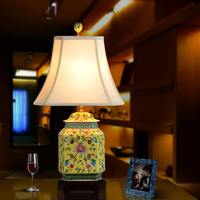 Китайский фарфоровый керамический Настольный светильник для спальни гостиной