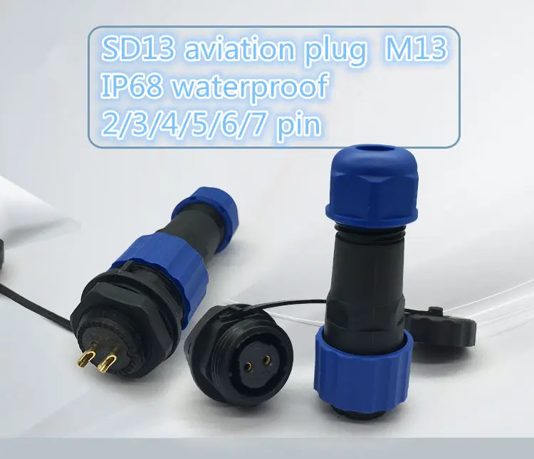 1 шт. AP057 SD13 Антенна Разъем M13 IP68 Водонепроницаемый авиационный разъем 2/3/4/5/6/7