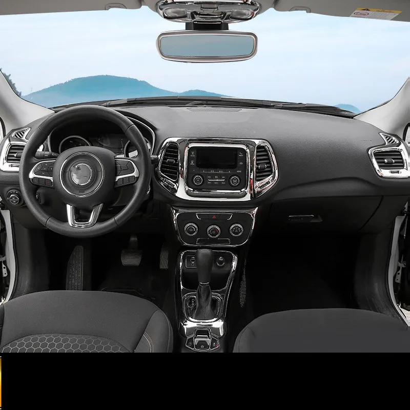 Регулируемые пуговицы для сиденья ABS Jeep Compass 2017 2018 AAA252B|Наклейки салона авто| |