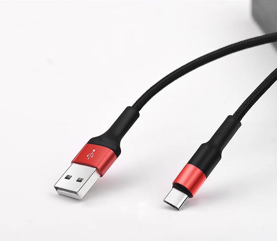 HOCO USB C кабель для samsung S9 S8 usb type C Быстрая зарядка кабель для Xiaomi Mi 8 A1 huawei Синхронизация данных USBC Шнур зарядное устройство type C