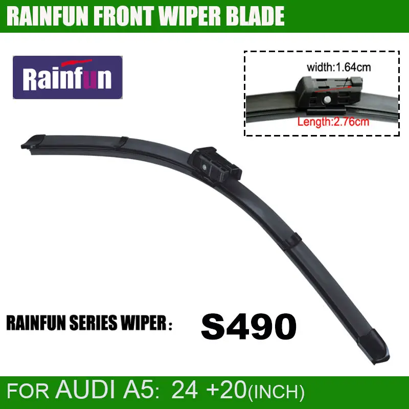 Щетка стеклоочистителя Автомобильная RAINFUN для AUDI A5 и S5(08 ) 24 + 20 дюймов|wiper blade|car wiper