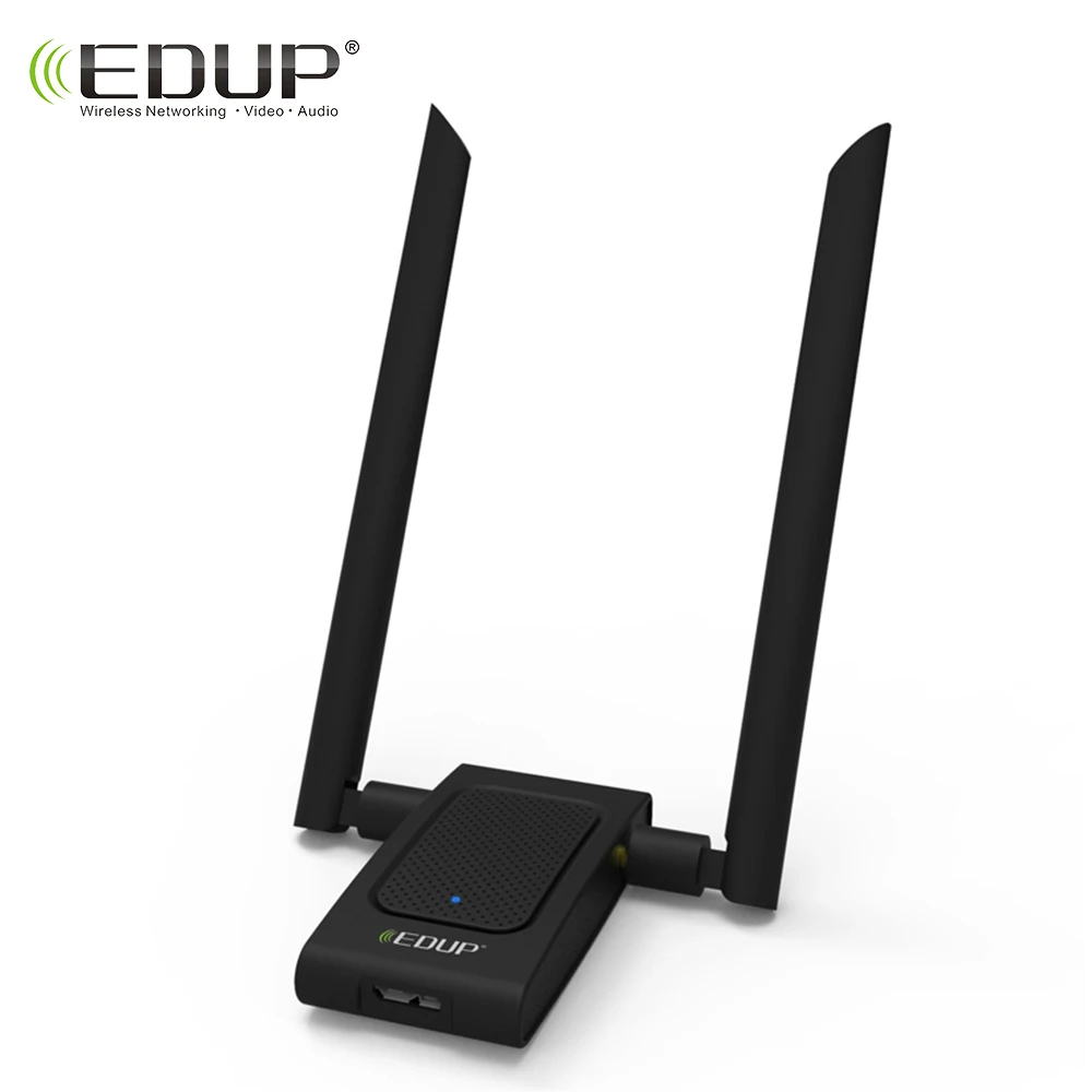EDUP usb беспроводной wifi адаптер 5 ГГц 1200 Мбит/с высоким коэффициентом усиления 2*6 dbi