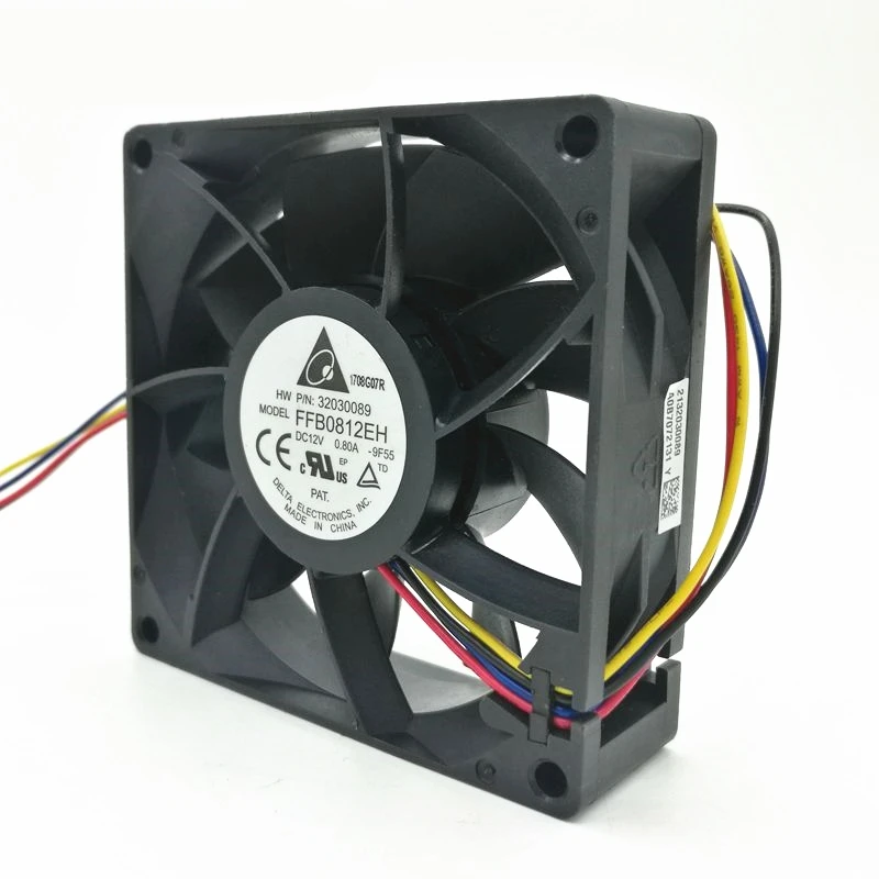 Delta-original Ventilador de Capacidade Vento Violento Suporte Pwm 4pin 8cm 80 mm 8025 80x80x25 mm 12v 0.80a Ffb0812eh