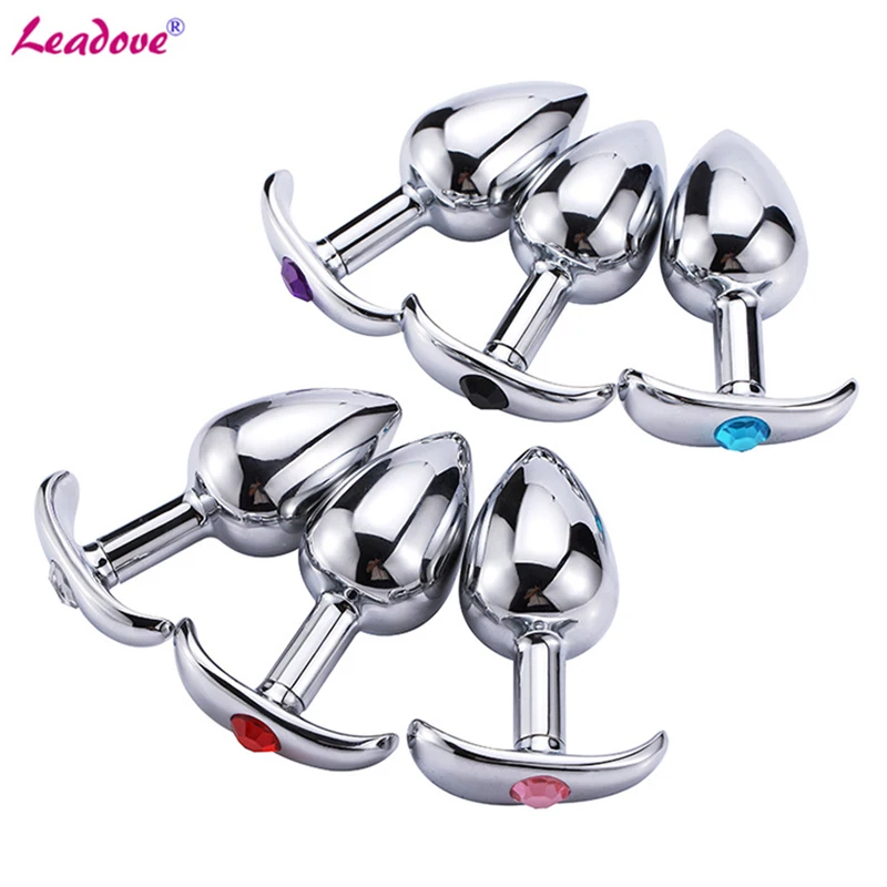 New Large Size Stainless Steel Crystal Jewelry Metal Anchor Anal Toy Butt Plug Booty Beads Sex Toys for Women/Men |