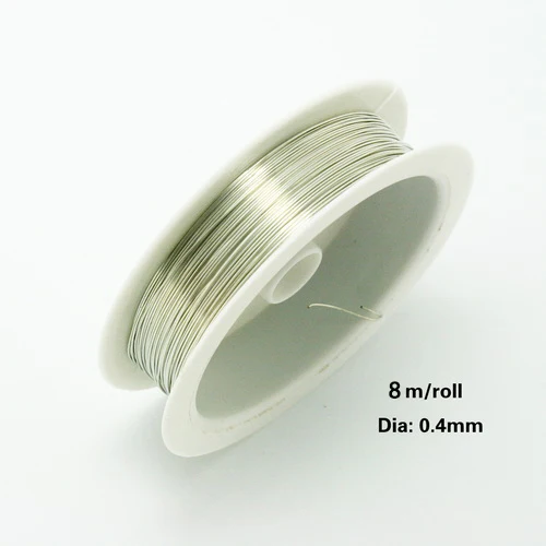 0.4mm Sliver Новинка; Лидер продаж 0,3/0,4/0,5/0,6/0,8 мм Медный провод золото/серебро на браслет самодельный из бисера серьги ювелирных изделий Модные Бисер провод веревки - Цвет: 0.4mm Sliver