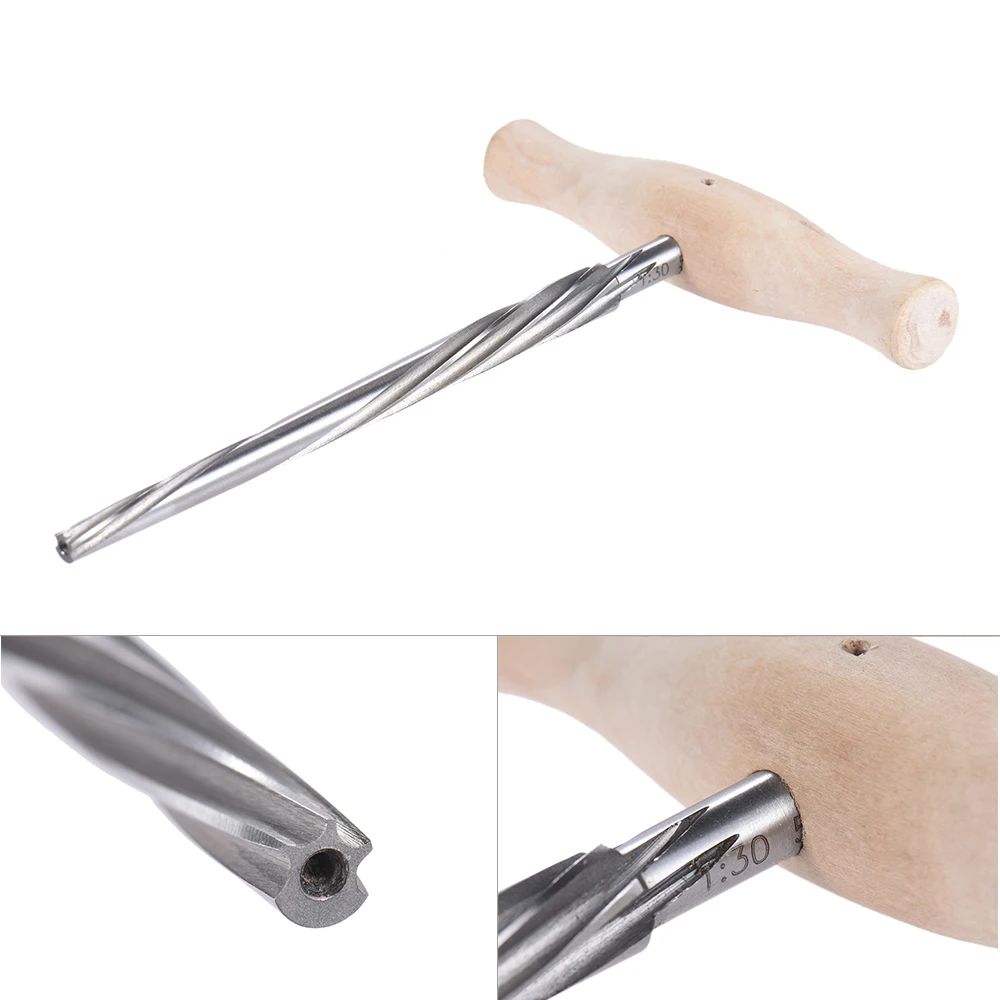 Спиральная Скрипка Peg Hole Reamer 1:30 коническая Высокоскоростная сталь с деревянной
