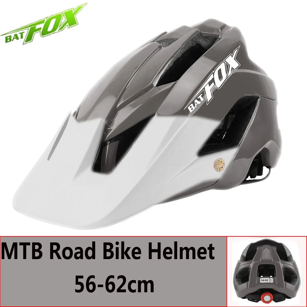 BATFOX велосипедный шлем для мужчин и женщин MTB велосипедный шлем розовый велосипедный горный шоссейный велосипедный безопасный открытый спортивный шлем с большим козырьком - Цвет: 5002-Titanium-White